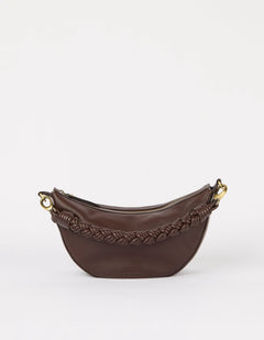 Leo Twisted Handle Tas Chocoladebruin