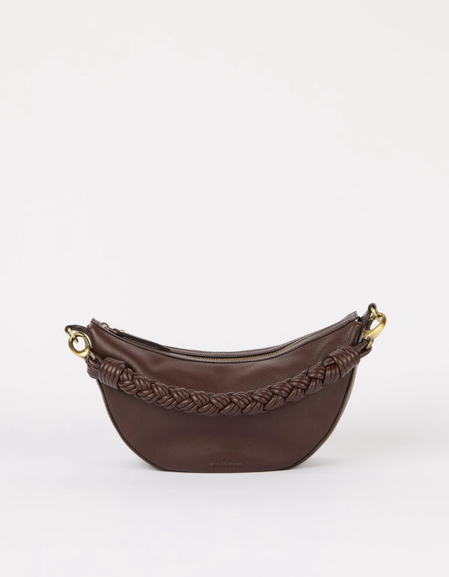 Leo Twisted Handle Tas Chocoladebruin