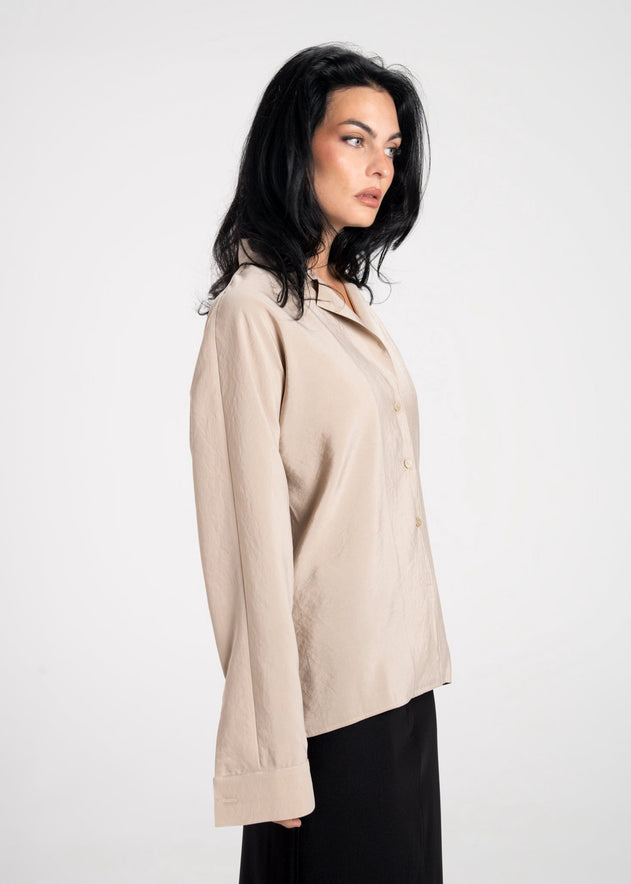 Lea Flowy Blouse With Collar