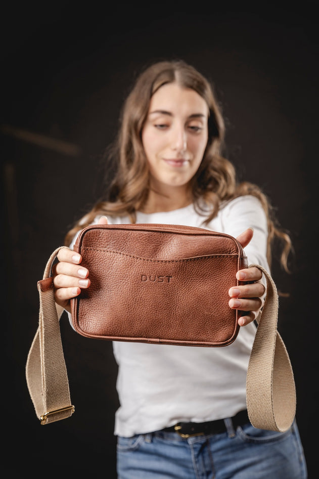 Sausalito Leren Crossbodytas Tobacco