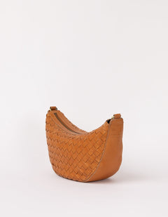 Leo Bag Woven Soft Grain Leather Wild Oak