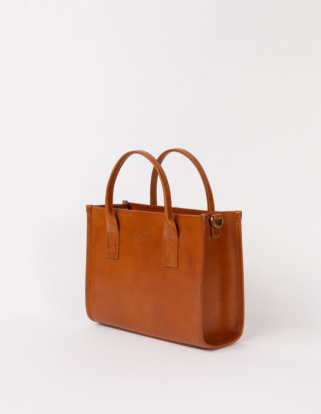 Jackie Midi Bag with Leather Strap Classic Leather Chocolate Brown