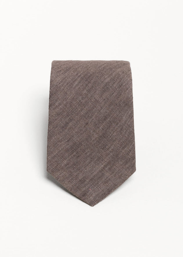 The 100% Linen Tie  Brown