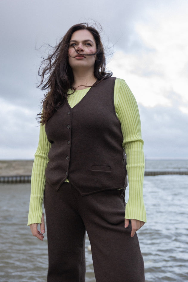 Brera Merino Long-Sleeve Top Limone