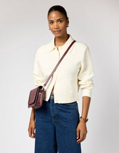 Audrey Mini Tas Donkerkersrood