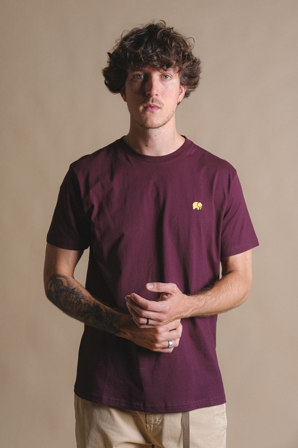 Essential T-shirt Wine Red