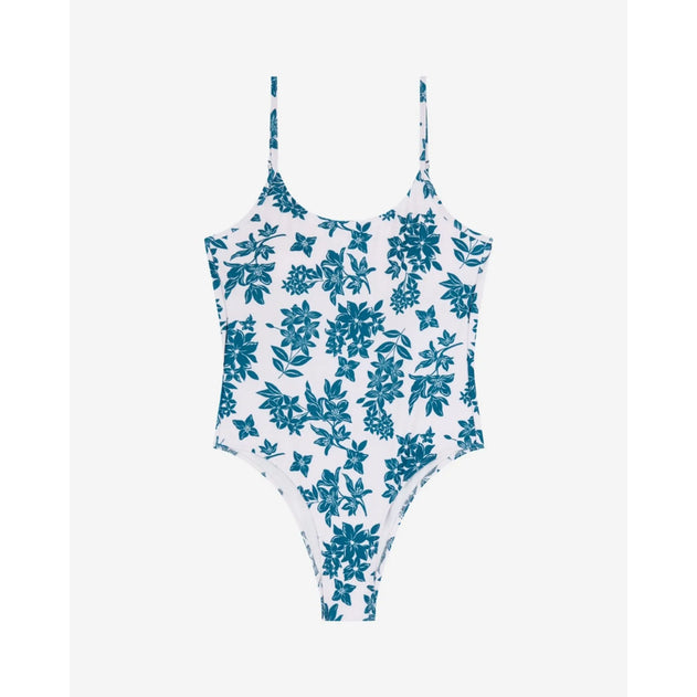 Bali Swimsuit White / Aquamarine