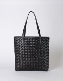 Georgia Black Woven Classic Leather