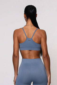 Wave Sports Bra Steel Blue