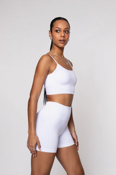 Short Bliss Push-Up Biker Shorts White