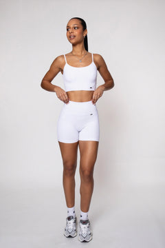 Short Bliss Push-Up Biker Shorts White