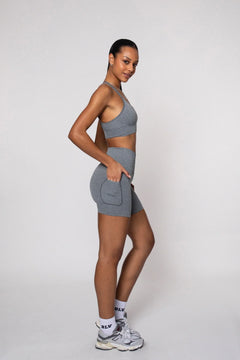 Ether Biker Shorts Heather Grey