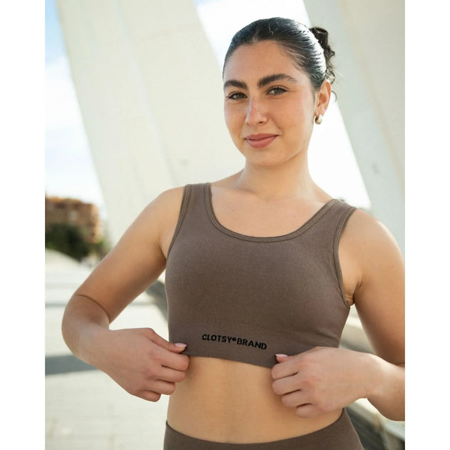 Clotsy Brand Sports Bra Mocha