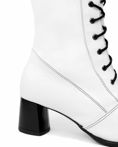 High Cactus Leather Boots White