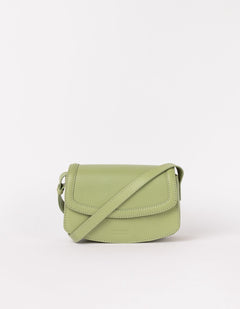 Kendalini Classic Leather Bag Tea Green