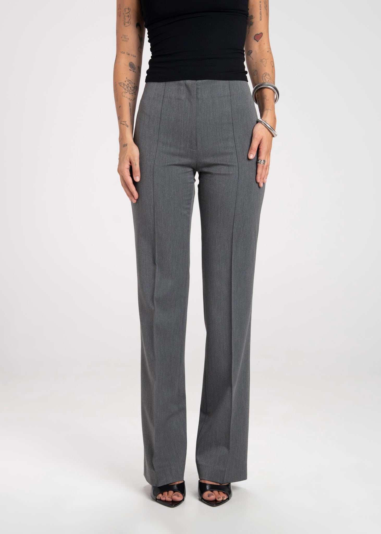 Keanu Flare Broek Grijs
