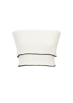 Giselle Bandeau Knitted Top Wit