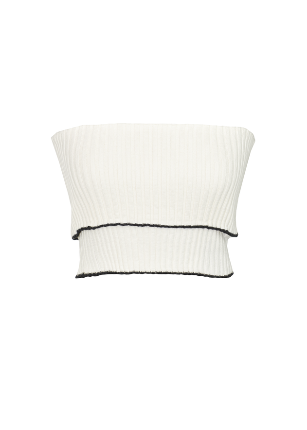 Giselle Bandeau Knitted Top Wit