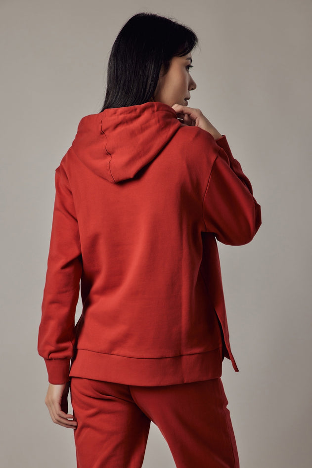 Women's Hoodie With Side Slits