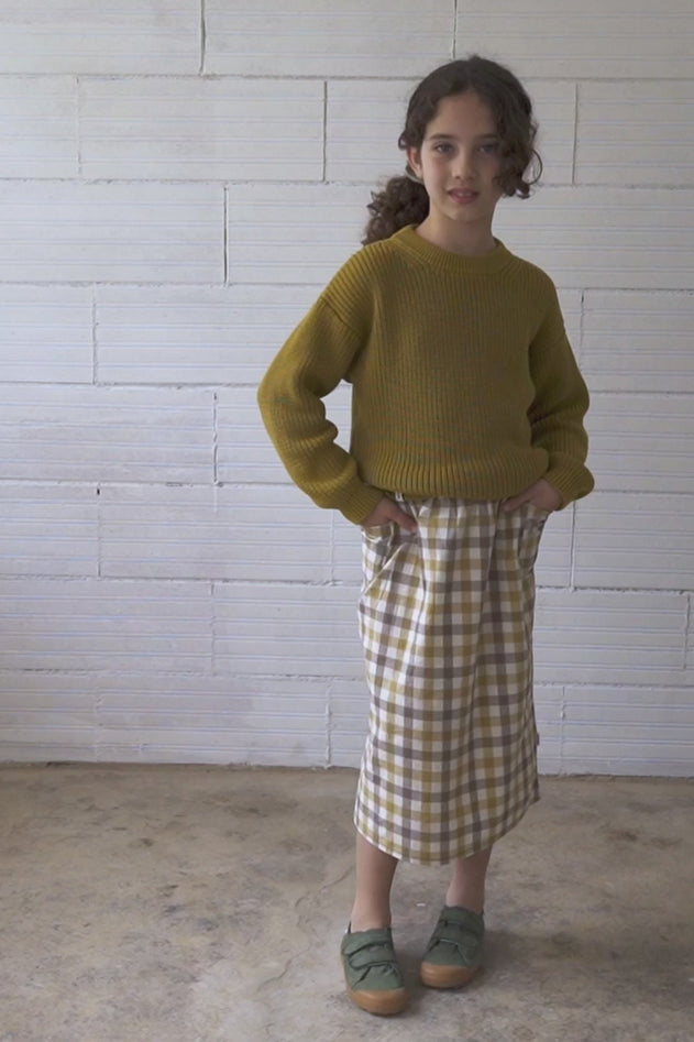 Kid's Golaf Knitted Sweater Mustard