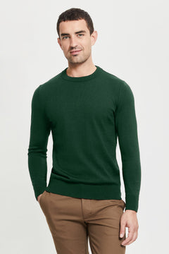 Daniel Extra Fine Merino Wool Pullover Green