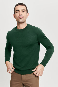 Daniel Extra Fine Merino Wool Pullover Green