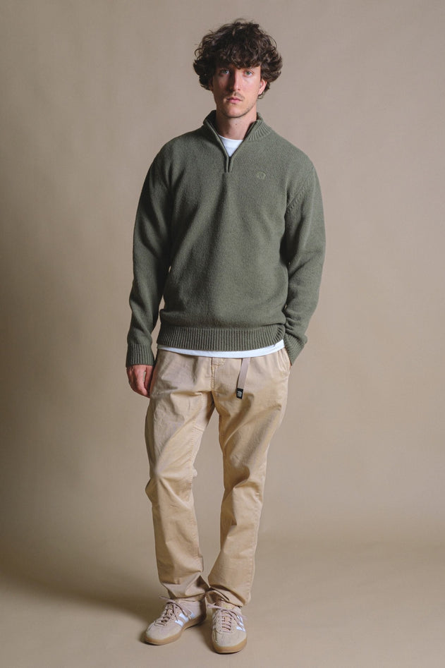 Bernia Quarter Zip Knit Sage