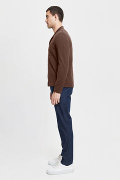 Eero Extra Fine Merino Wool Knit Shirt Camel