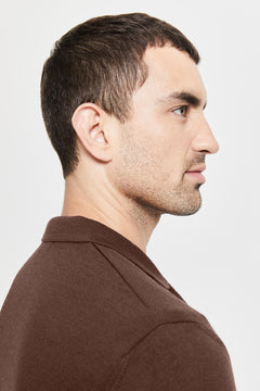 Eero Extra Fine Merino Wool Knit Shirt Camel