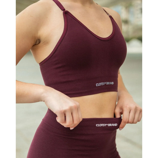Crossover Sports Top Burgundy