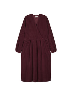 Velour Dress Burgundy