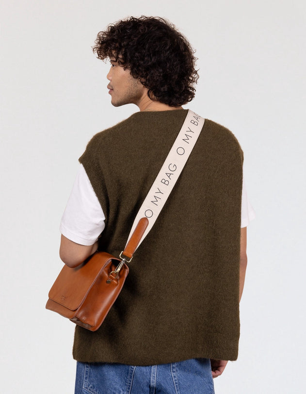 Canvas Logo Tasriem Wit & Cognac