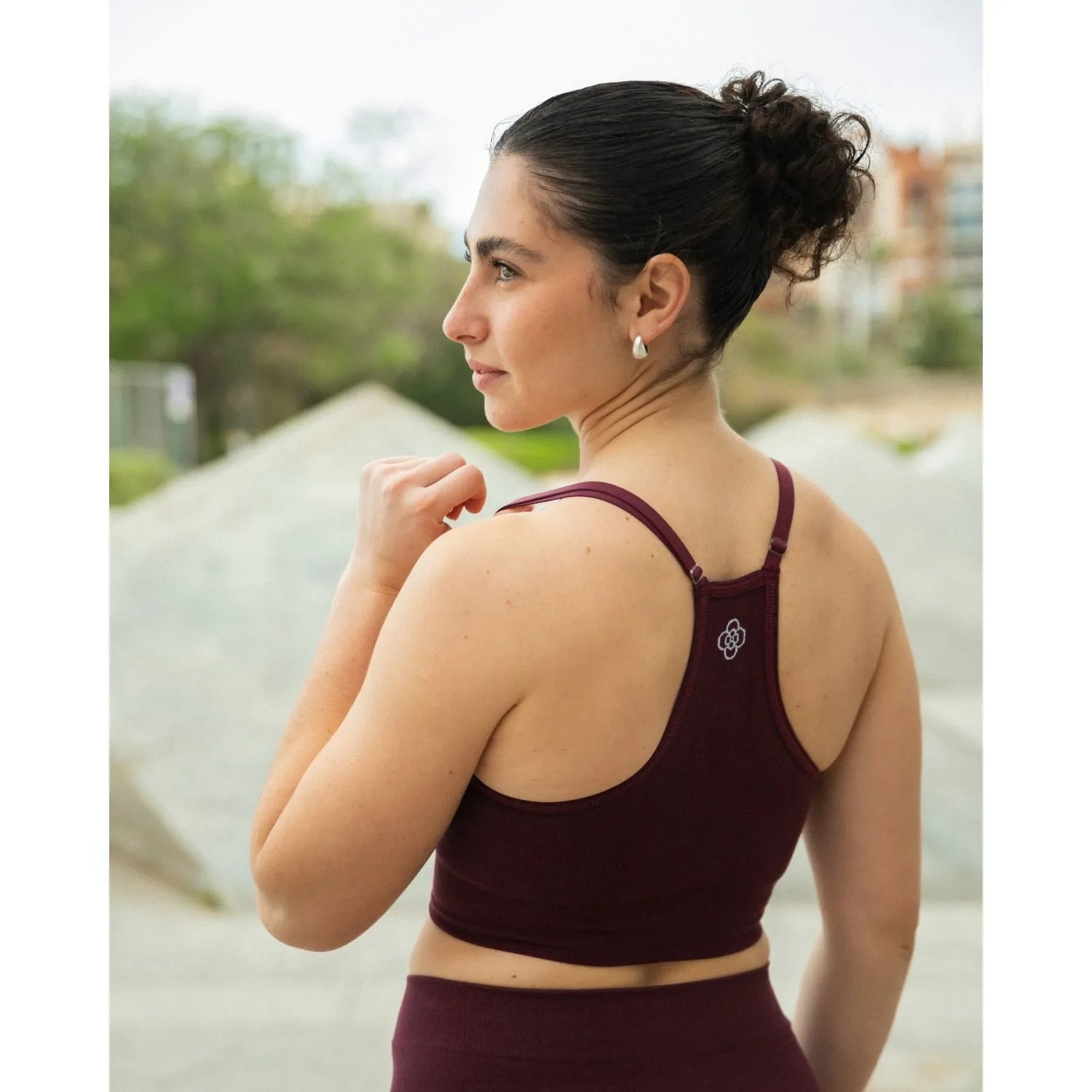 Crossover Sports Top Burgundy