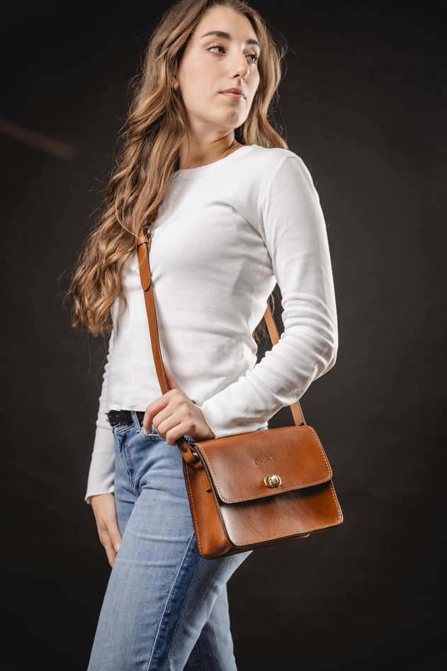 Santa Fe Leren Crossbodytas Bruin