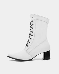 High Cactus Leather Boots White
