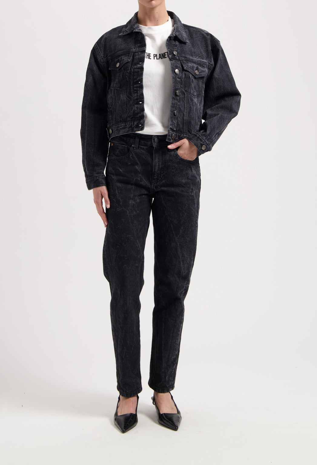 Gina Spijkerjasje Dry Black
