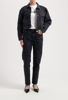 Gina Spijkerjasje Dry Black