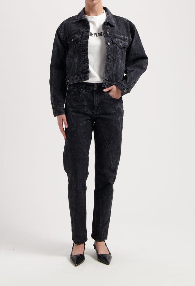 Gina Spijkerjasje Dry Black