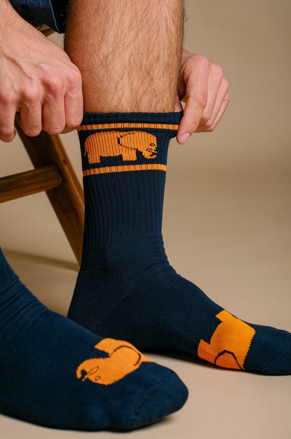 Navy Bamboo Athletic Sokken