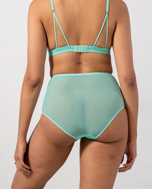 Mesh Highwaist Briefs Turquoise