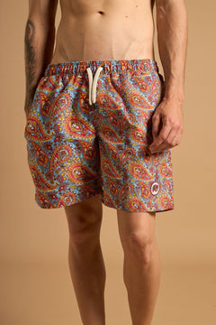 Caribbean Paisley Zwemshort Groen