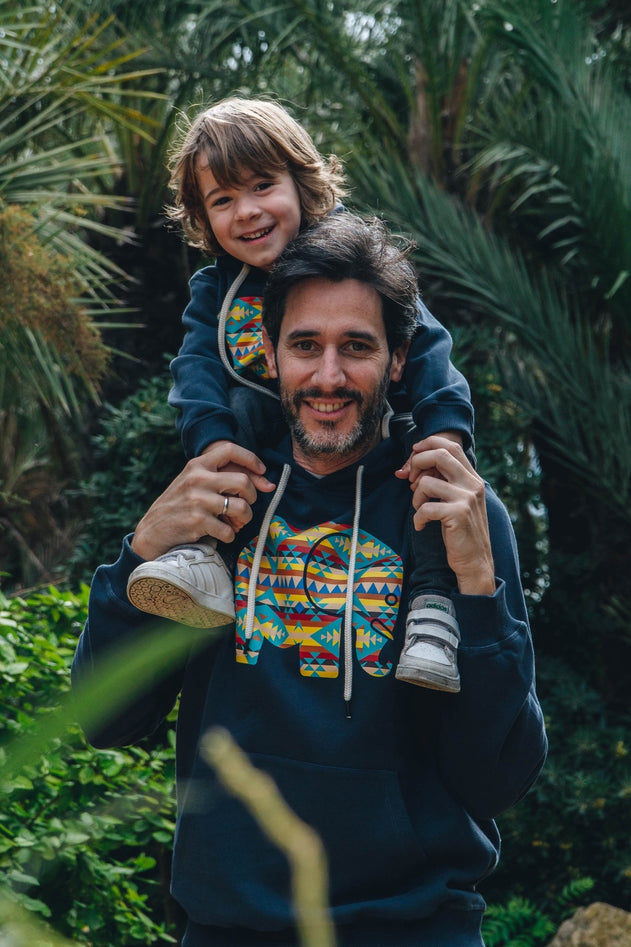 Kids Navajo Hoodie Trendsplant Blue