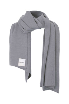Via Merino Wool Scarf & Gloves Set Light Grey