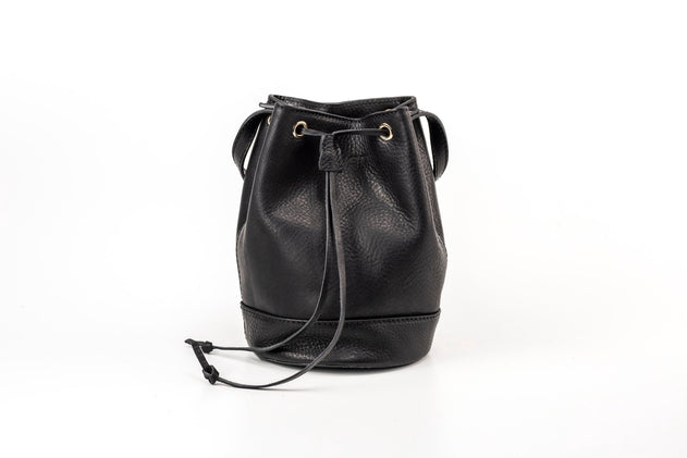 Chelsea Leren Bucket Tas Zwart