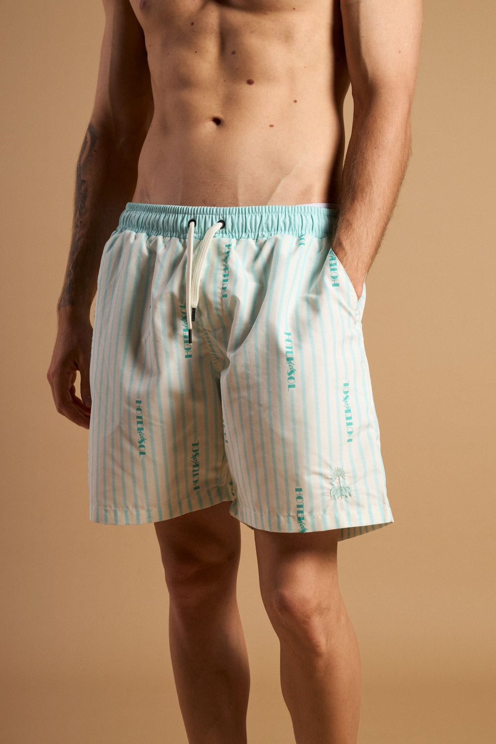 Trendsplant x Antonyo Marest Hotel Del Sol Zwemshort Foam White