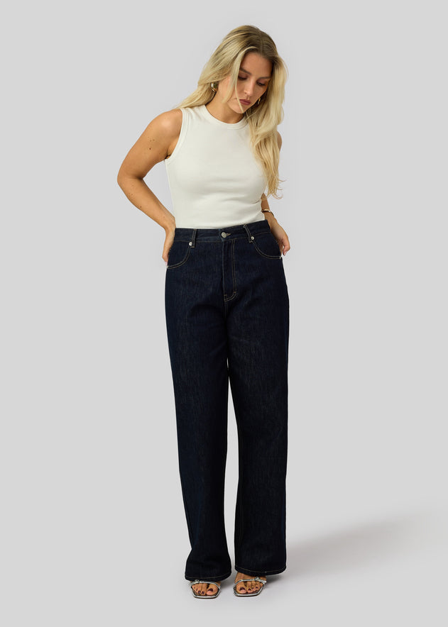 Kurt High-Neck Tank Top White