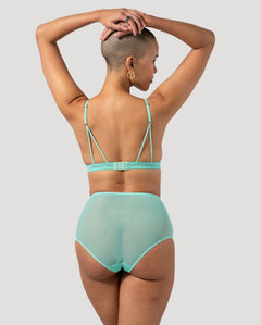 Mesh Highwaist Briefs Turquoise