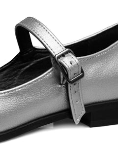 Mary Jane Pumps Ballerinas Silver