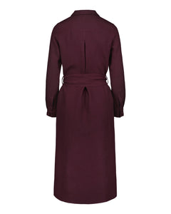 Chloe Linen Dress Merlot