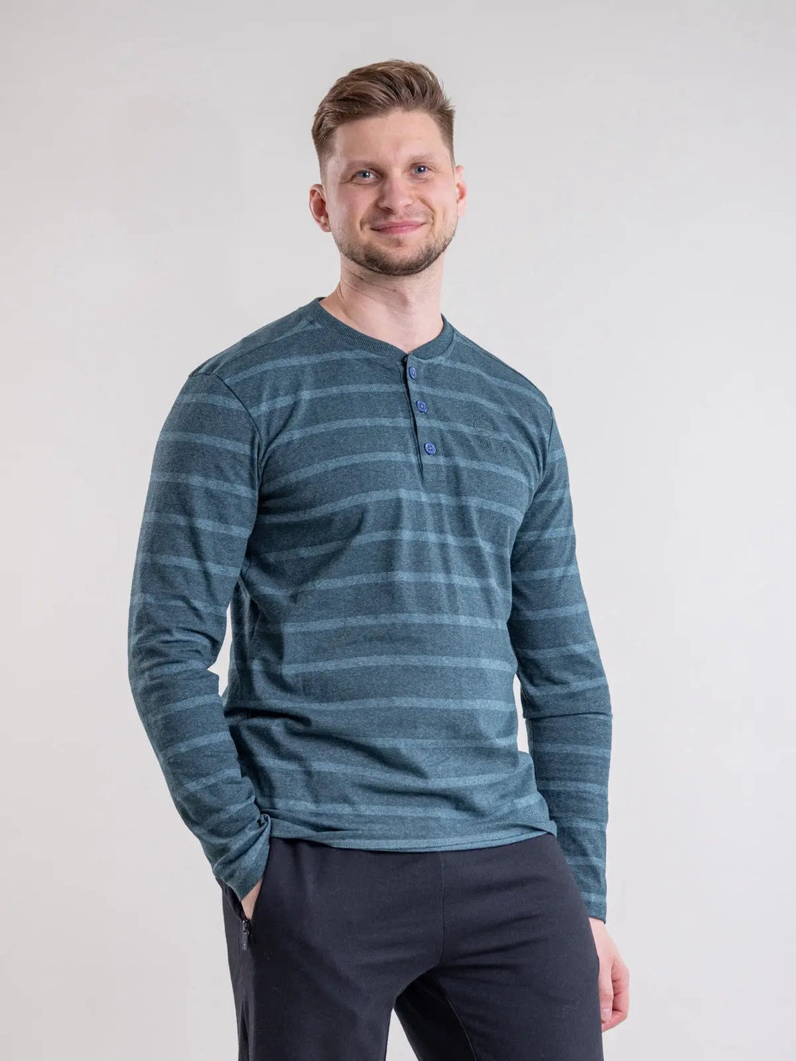 Hessoniitti Longsleeve Zeegroen Gestreept